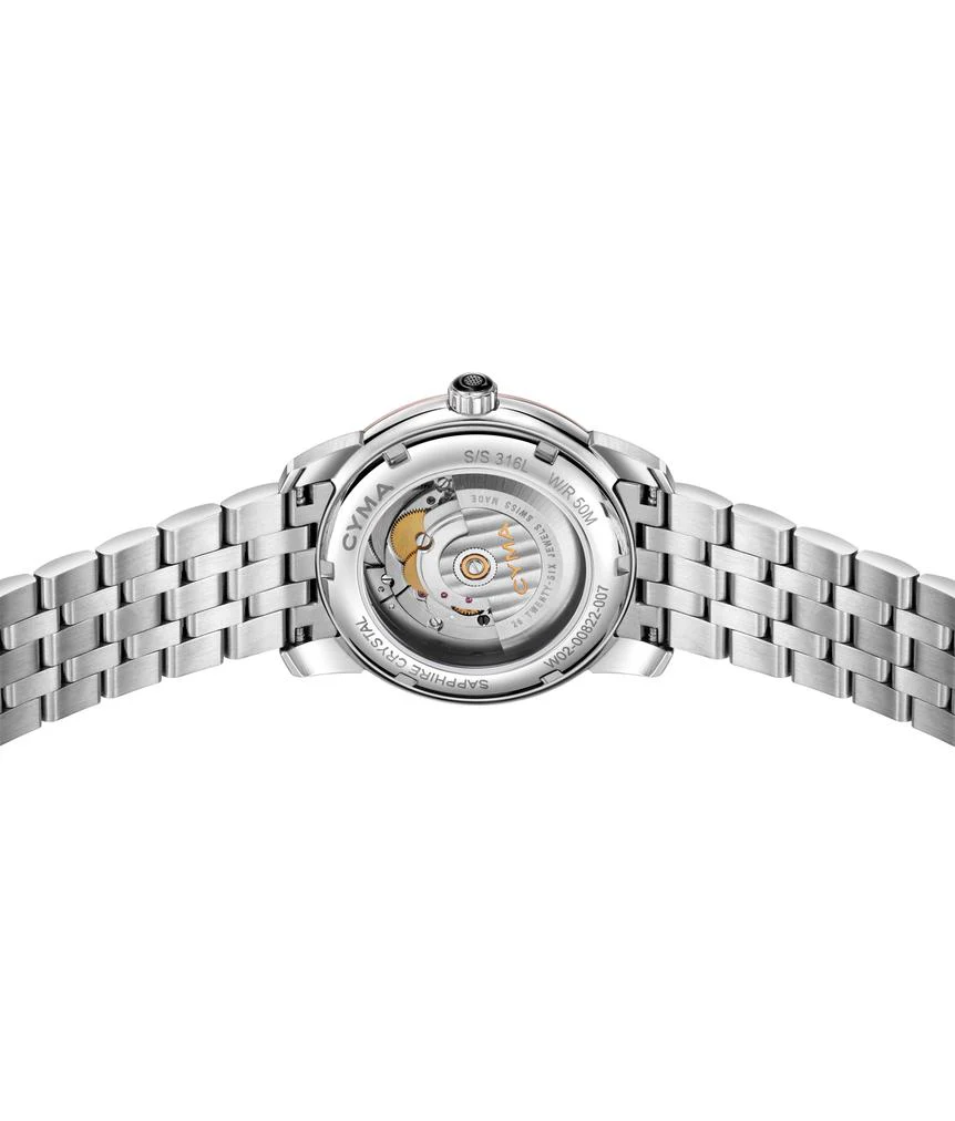 Cyma Signature Collection 37mm Silver white vertical hairline &amp; sunray dial Dial Silver Steel Bracelet - Image 3