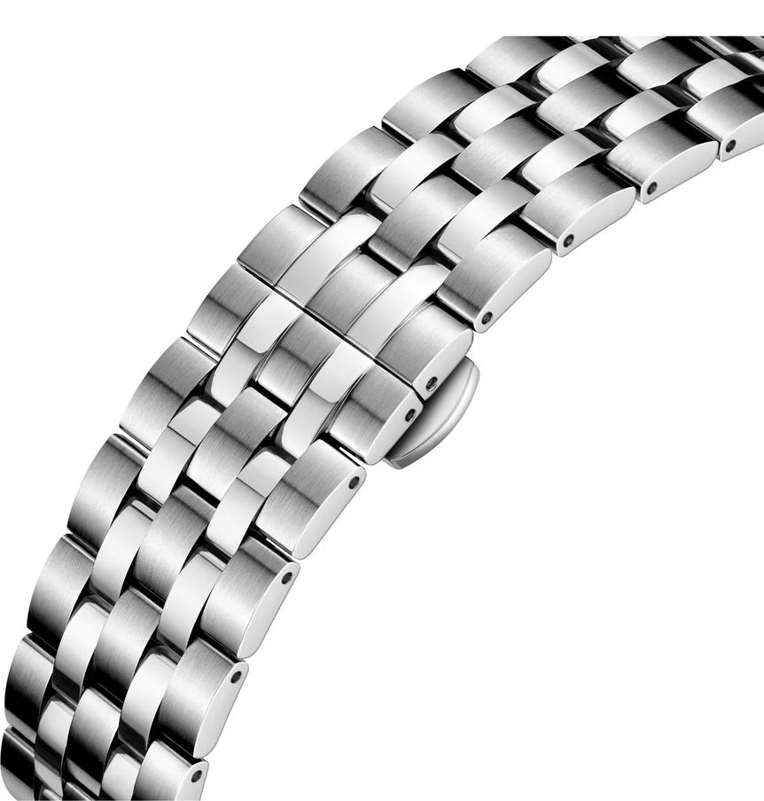 Cyma Signature Collection 37mm Silver white vertical hairline &amp; sunray dial Dial Silver Steel Bracelet - Image 4